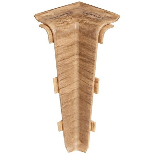 Угол внутренний для плинтуса ПВХ Arbiton Indo 70 10 Дуб Бурбон 2 штуки